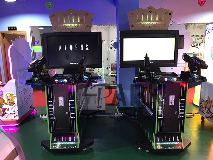 shooting simulator EPARK Aliens themed amusement arcade game machine