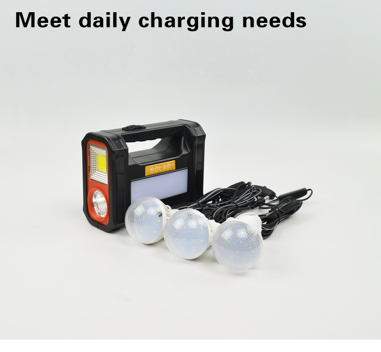 Multifunction Portable Mini Home Outdoor Led Camping Solar Searchlight Energy Lighting System Kit