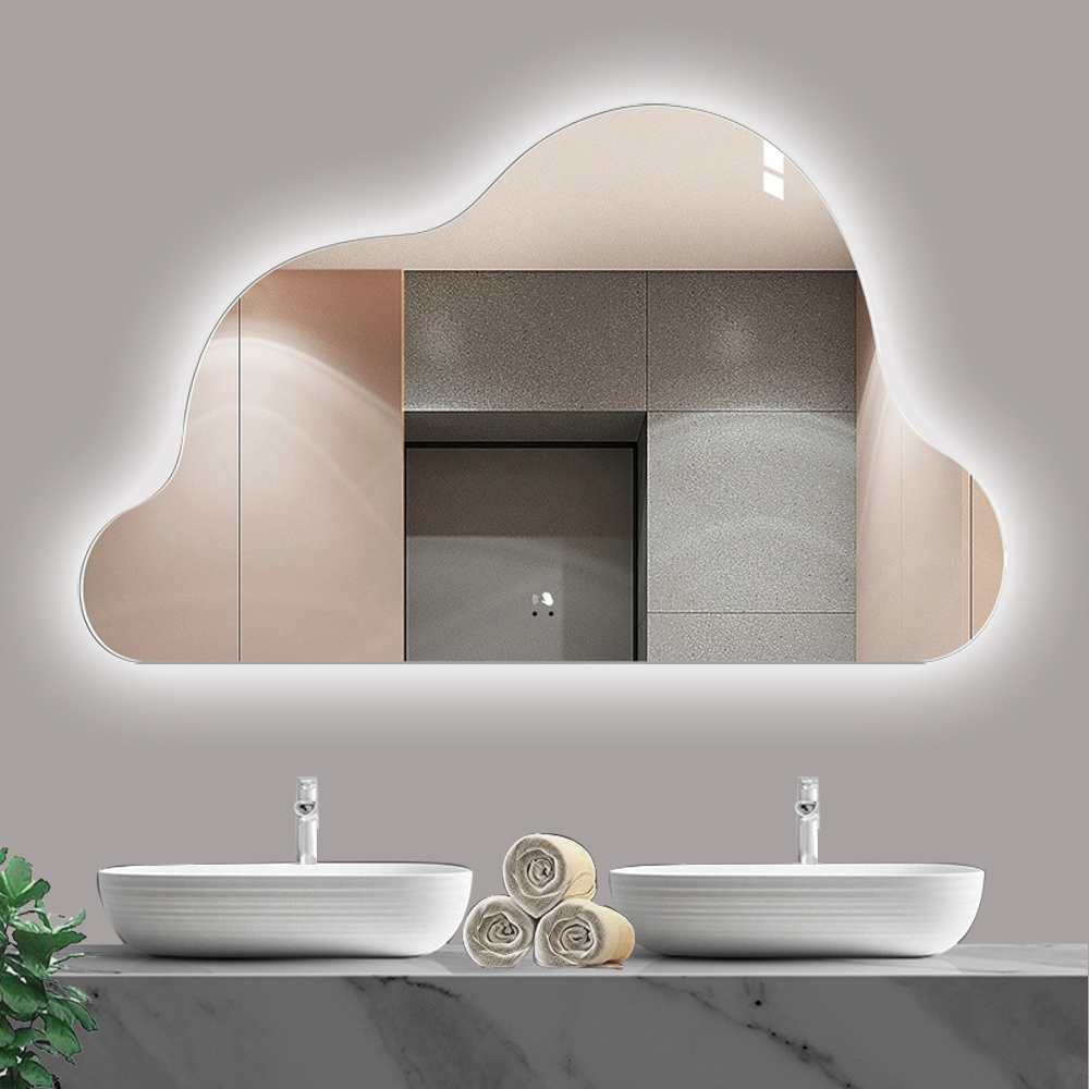 Licensed Silver Mirror LED Waterproof Bathroom Shower for House Decor and Living Room