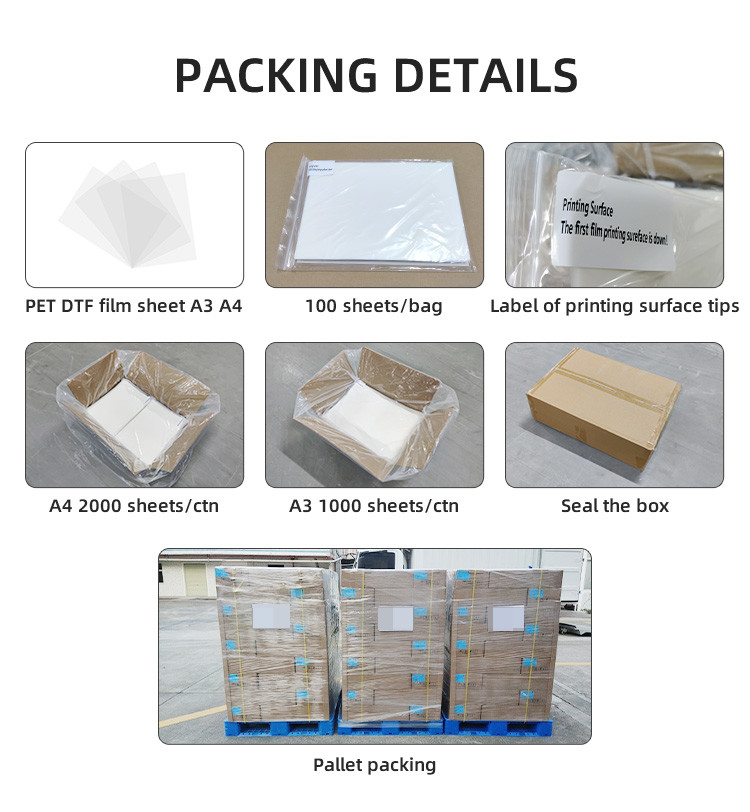 Double Side Printing DTF PET Heat Transfer Film Cold And Hot Easy Peel