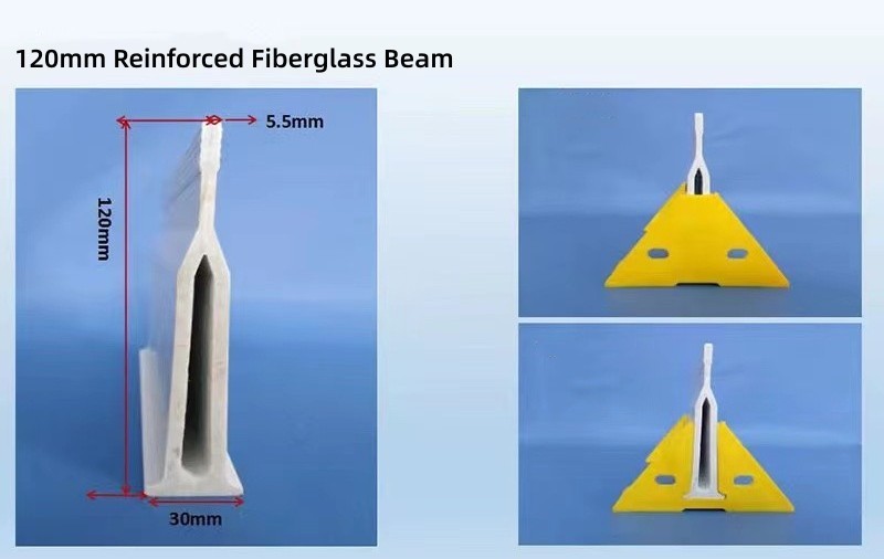 Triangle Trapezoid Type Fiberglass Support Beam 120*50mm 120*30mm