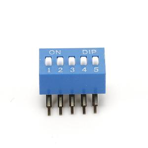 Single Throw Waterproof Electronic Dip Switch 2.54mm Pitch 8 Position 5P Single