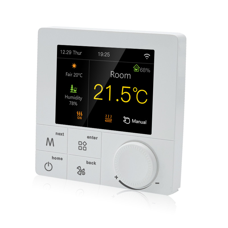 Glomarket RGB Colorful LCD Screen Smart Thermostat Tuya App Electric Heating Thermostat Works With Alexa And Google