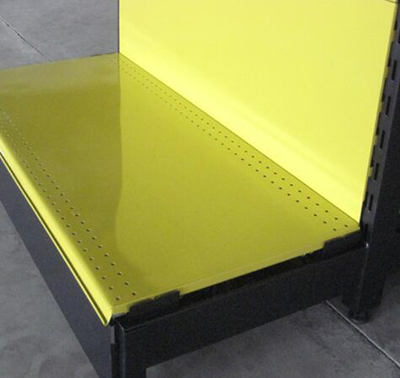 Double Side Gondola Shelving, Pegboard Grocery Display Racks  