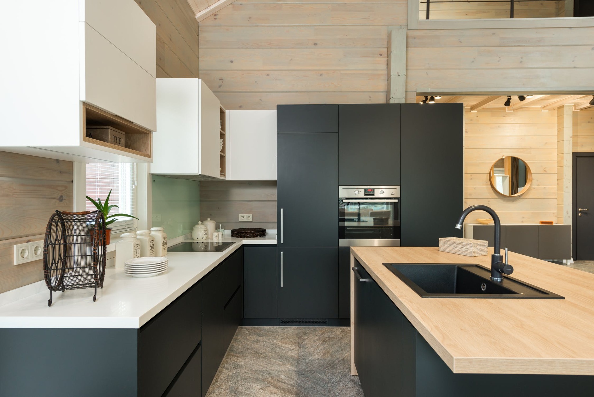 Modular Kitchen Cabinets YALIG Blue Bar Hardware Plywood Board Custom Size MDF Cabinet