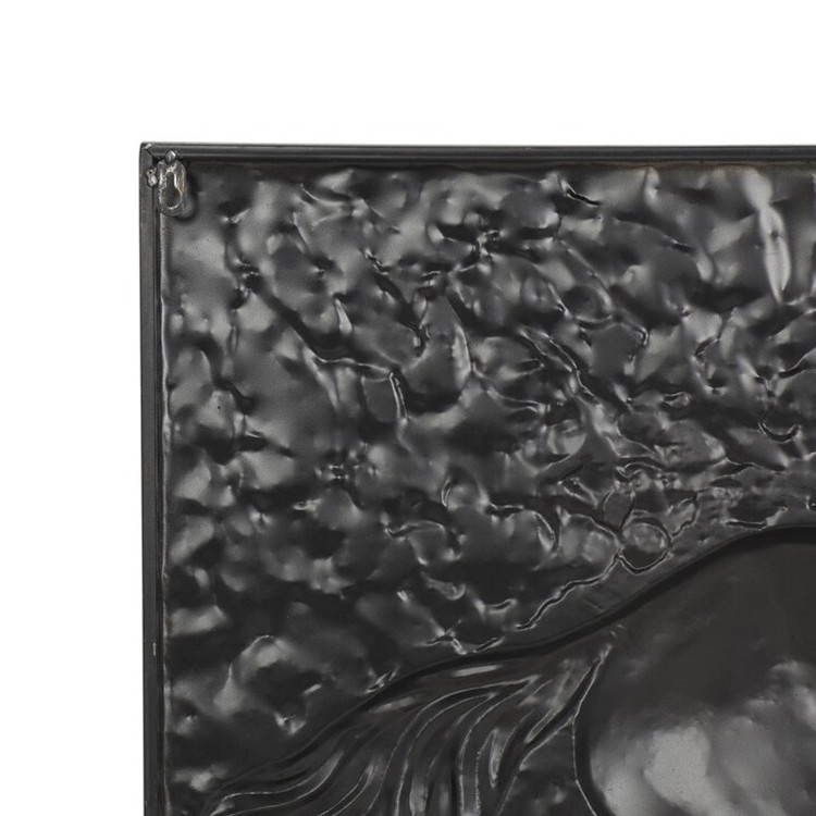 SGS Certified Muscular Black Stallion Wall Art Cast Iron Elegant