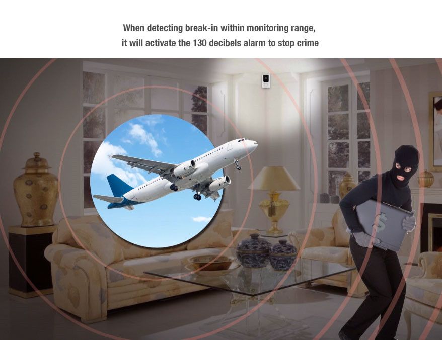 Smart Family Electric Wireless Fire and Security Alarm WIFI Camera with Infrared Array Sensor