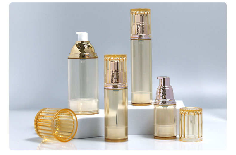 AS Collar 20lm 30ml 50lm Airless Pump Spray Bottle for Sunscreen and Vacuum Cream Pump Bottle in Cosmetic Packaging