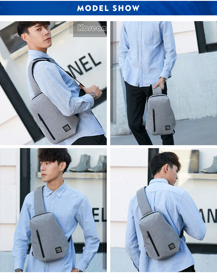 ISO9001 Wear Resistant Mens One Strap Backpack 18*8*32cm