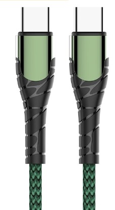 Quality 1m/2m Fast Charging Black USB-C to USB-C Cable with Braided Nylon Aluminum Shell and OD 3.8mm Customized OEM Support for sale