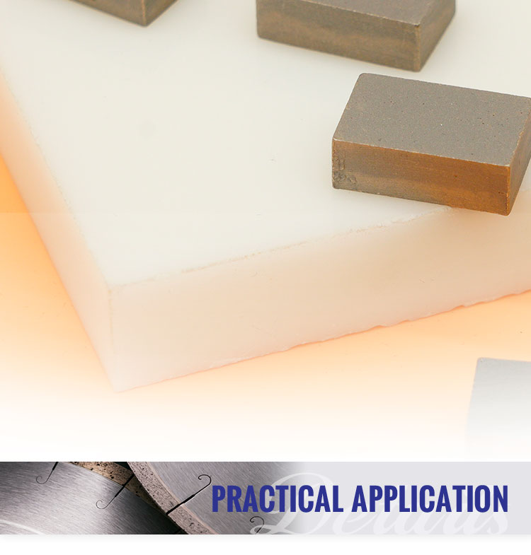 Long Lifespan Diamond Segments for 1000mm Lava Stone Cutting Tools in Sintered Design