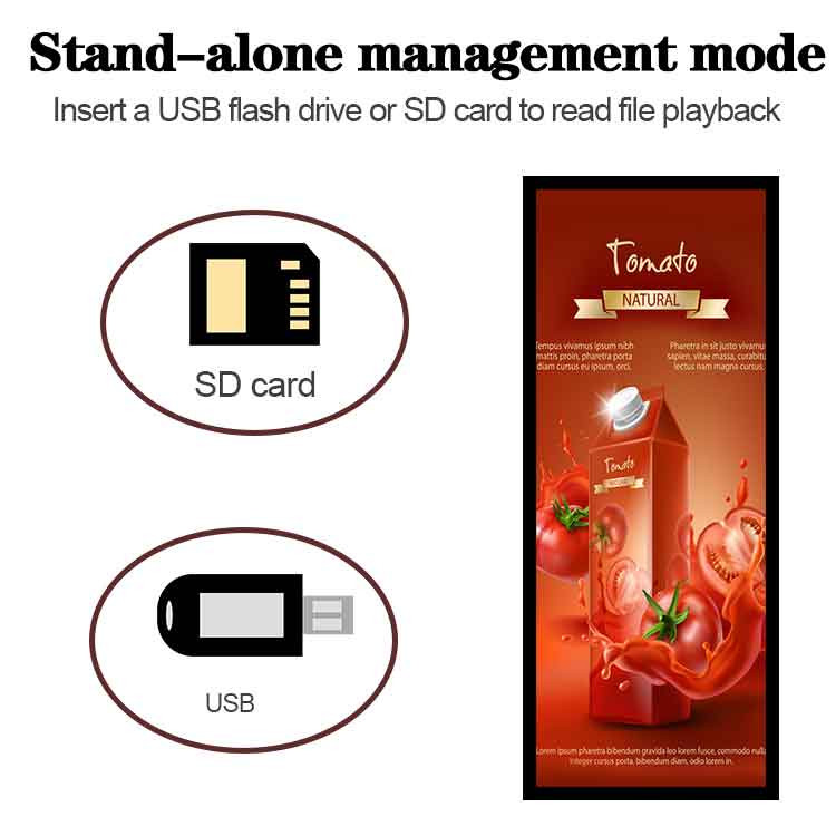 23.5" Stretch Monitor Display Network Advertising Goods Shelf Ultra Wide Lcd Monitor