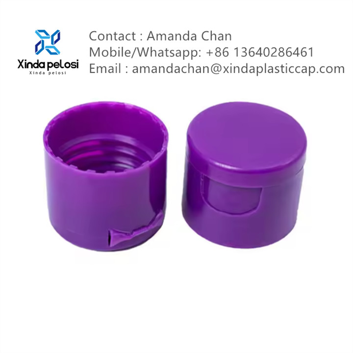 Plastic Detergent Lotion Bottle Ribbed Flip Top Cap With Friendly Materials