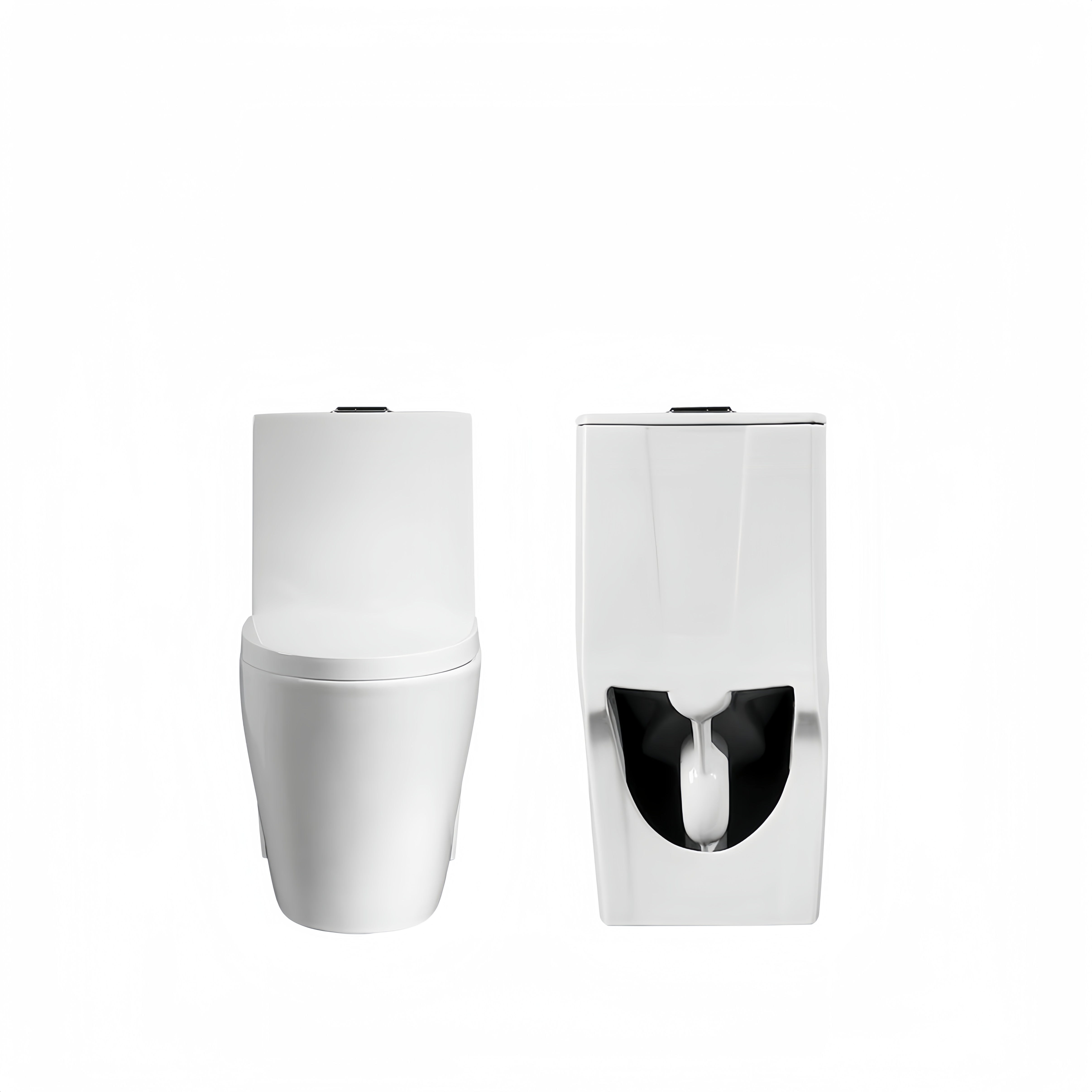 Slowly Seat Cover Dual-Flush Washdown One Piece White Ceramic Toilet with High Durability