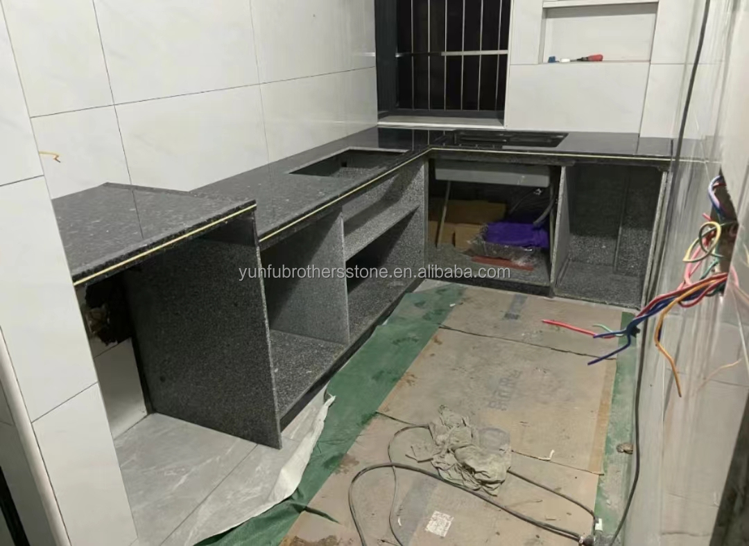 Modern Blue Granite Stone Slabs Prices for Natural Blue Pearl Countertop Renovation