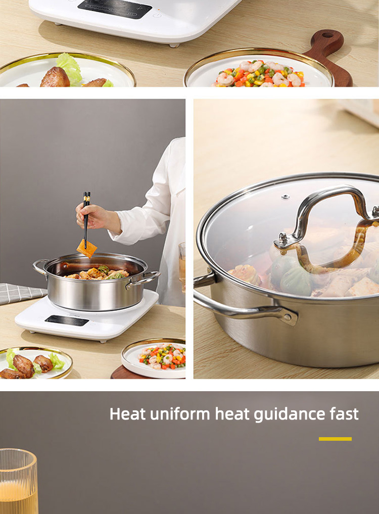 Factory 28 CM Steamer Pot Stainless Steel Dumplings Seafood Rice Cooking Food Steamer Pot For Sale