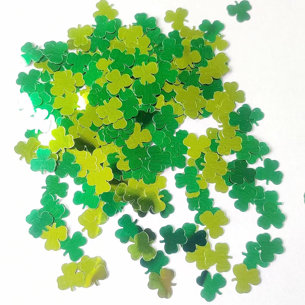 St. Patrick's Day Event Party Supplies Shamrocks Table Confetti in Lucky Clover Hat Shape for Irish Theme Decoration