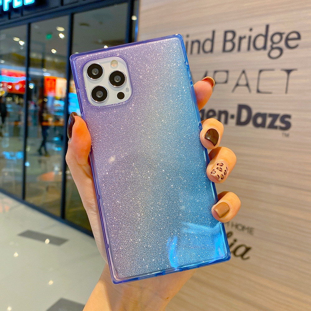 Gradient Color Shockproof Phone Cases L Square Shape Anti Fall For Iphone 11
