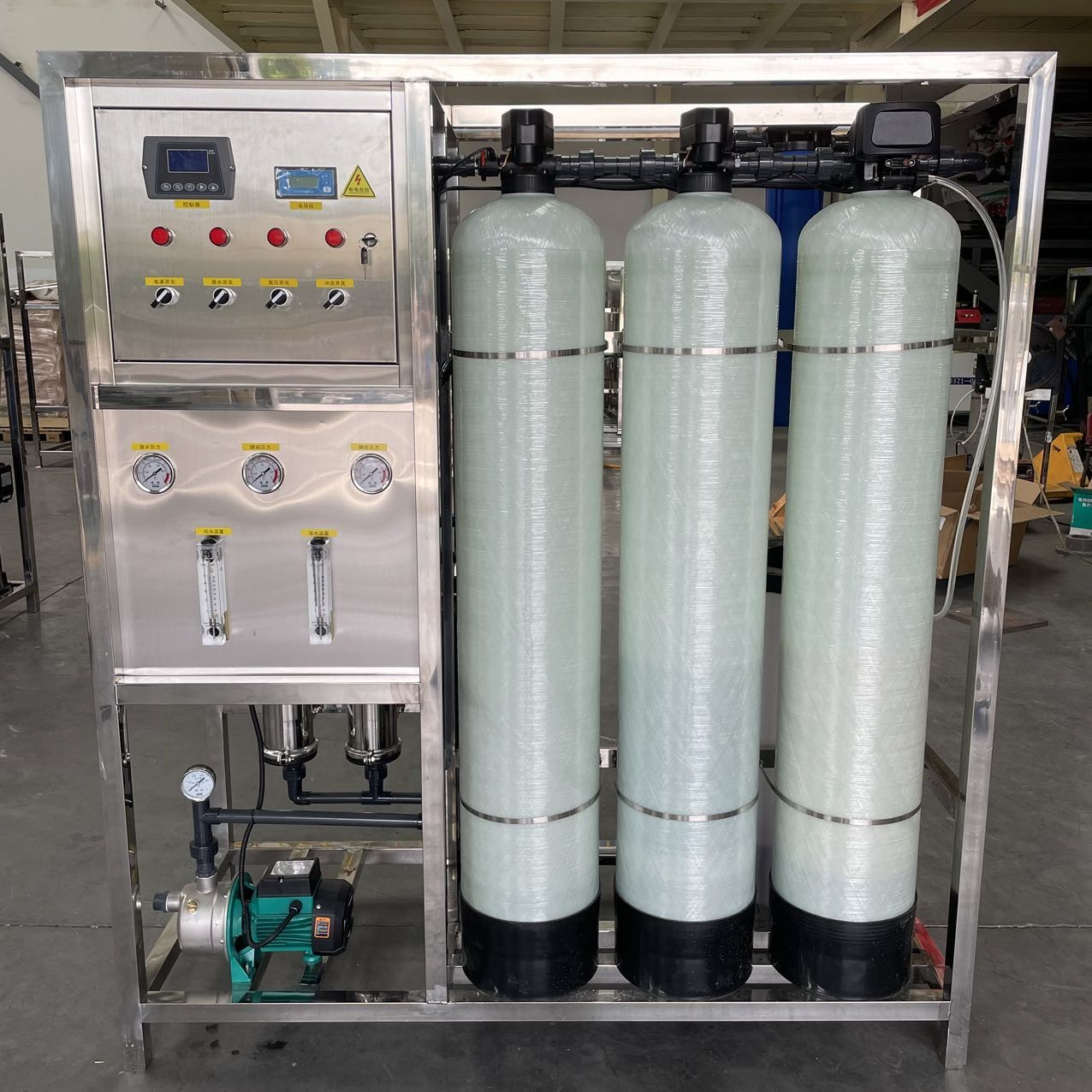 500LPH Reverse Osmosis Purification Drinking Water Filter Cosmetic Factory Ro System Two Stage Water Treatment Machine