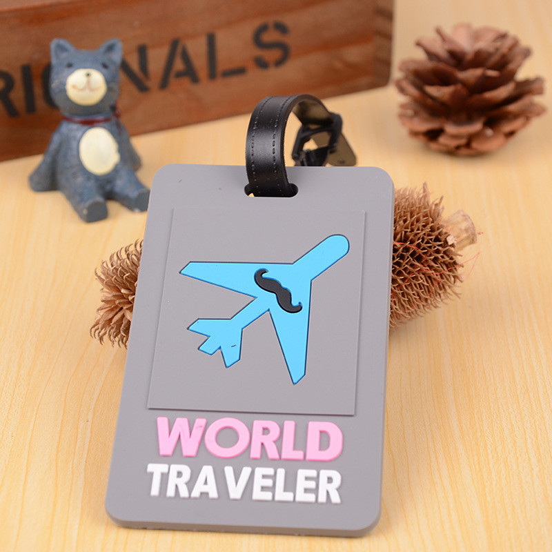 Food Grade Silicone Travel Luggage Tags Unique Identify Labels for Men and Women