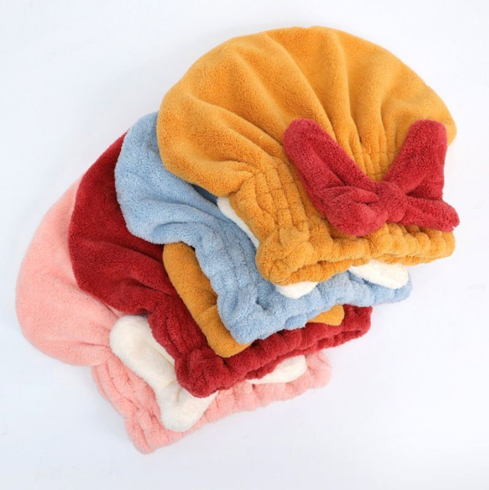 Home Hair Turban Double Layer Microfiber Hair Wrap Towel Various Colors for Option