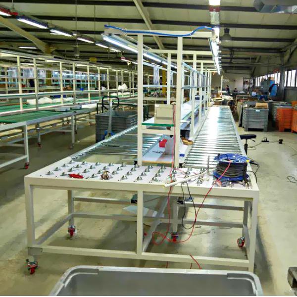 Quality 200 kg Load Capacity Cleanroom Roller Conveyor Line For Semiconductor PLC/Manual Control System for sale