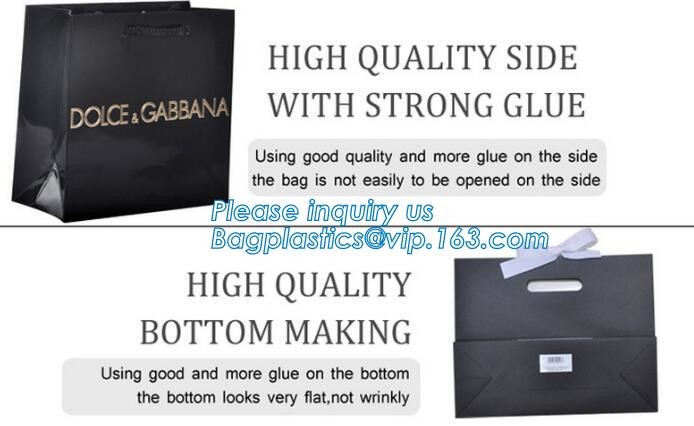Customized Red Printed Kraft Paper Shopping Bag with Ribbon Handles and Bowknot,Kraft Paper Shopping Bag with Kinds off