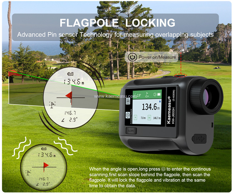 kaemeasu Multifunctional Laser Rangefinder Data Broadcast Golf Range Finder Telescope J800