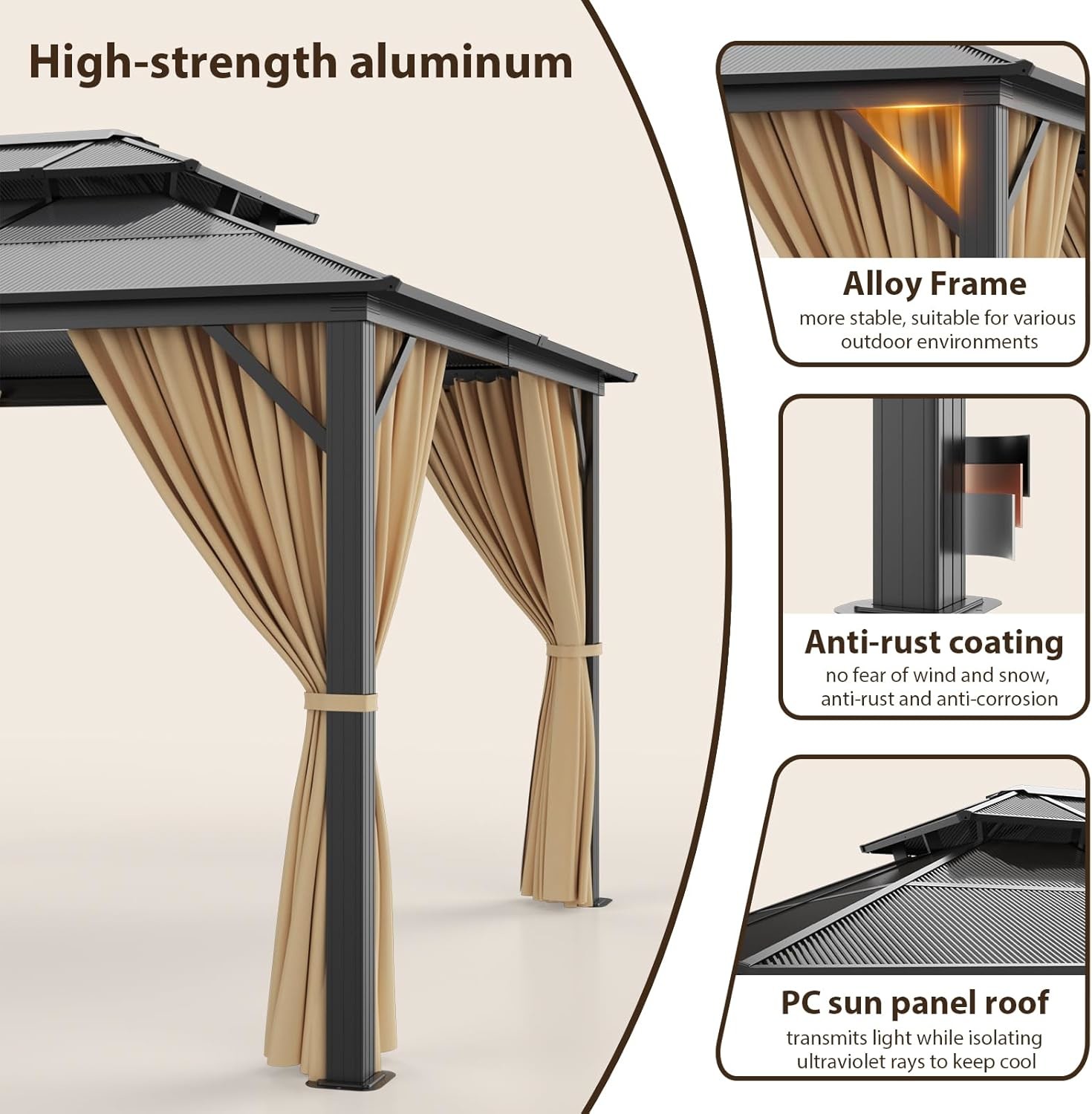 Aluminum Hardtop Gazebos Sustainable Outdoor Structures