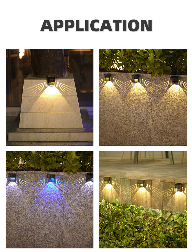 IP65 Waterproof Outdoor Solar Garden Fence Lamp Wall Mounted Led Solar Up And Down Wall Light
