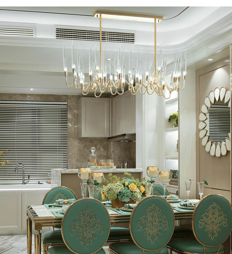 Luxury Crystal Chandelier Living Room Dining Bedroom Gold Silver Chandelier (WH-MI-414)