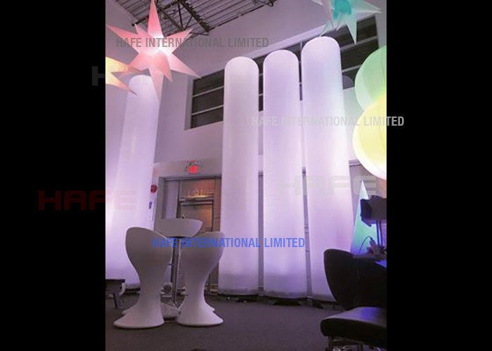 Inflatable Cylinder Shaped Lighting Decoration 324 W RGB Colored On 80 CM Base Aero Series