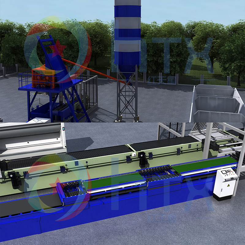 Automatic Quartz Stone Production Line Concrete Road Edge Stone Machine