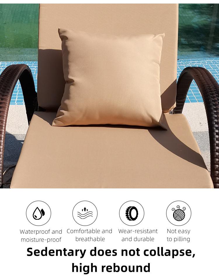 Waterproof Outdoor Lounge Furniture Swimming Pool Lounge With Handrail