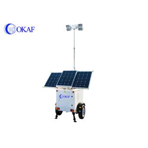 China Solar Led Light Mobile Surveillance Trailer With Pneumastic Telescopic Mast on sale