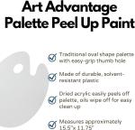 Oval Shaped Art Painting Tools Wooden Oil Painting Palette with Thumb Hole