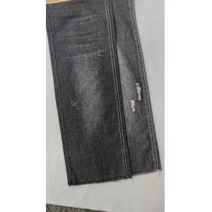 OE plain weave 6.8oz BLACK/WHITE with full width 180cm No Stretch Elastic Denim