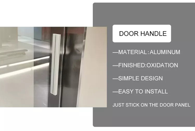Interior Frameless Tempered Glass Sliding Door Synchronous Soft Closing