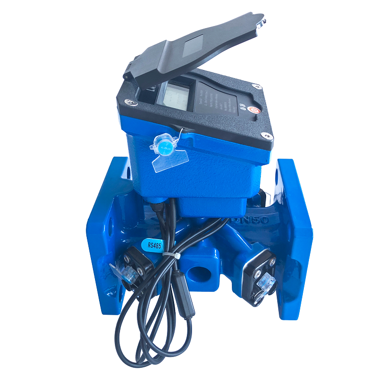 Easy Operation and Low Cost GSM GPRS Ultrasonic Water Meter with blue and white color
