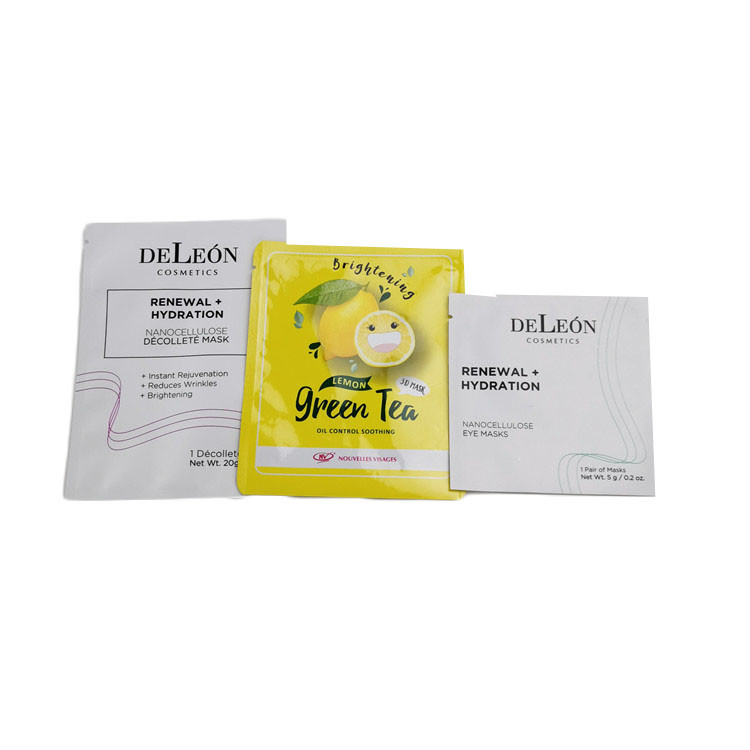 Aluminum Foil Resealable Packaging Bags Matt / Glossy Finish Mylar Cosmetic Face Mask Packing