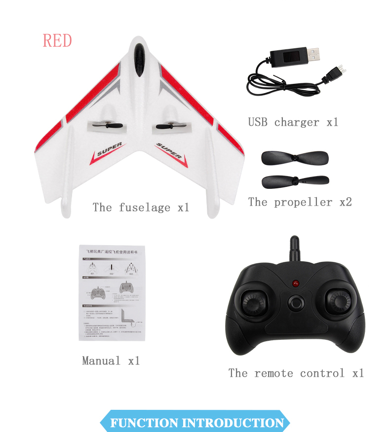 Fx-601 Airplane Rc Fighter Jet Fixed Wing with 4K UHD Video Capture Resolution and Remote Controller Spare Propeller