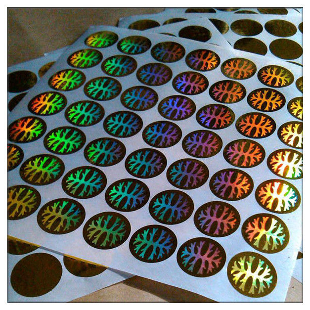Custom printed round hologram sticker label, anti tamper security waterproof custom hologram label