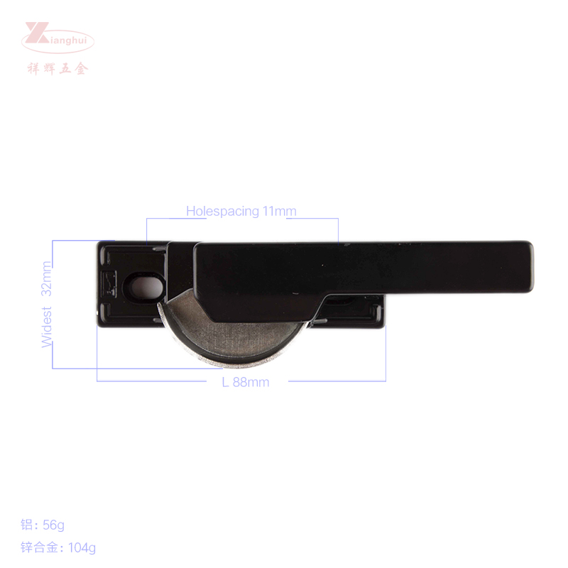 61g Aluminum Sliding Window Door Moon Crescent Latch Lock with Safety Features