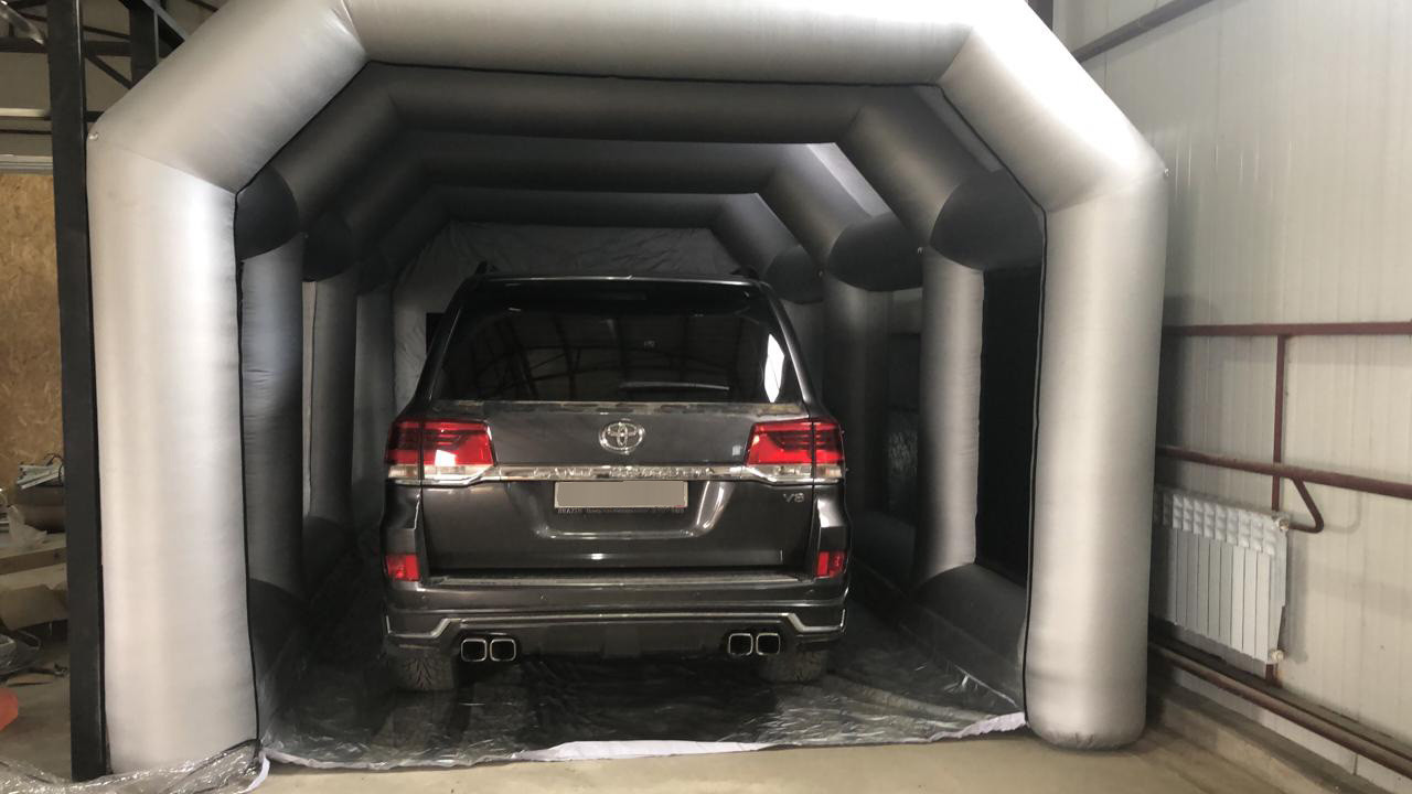 8m Oxford Cloth Inflatable Spray Booth With 4 Filters For Car Washing / Painting