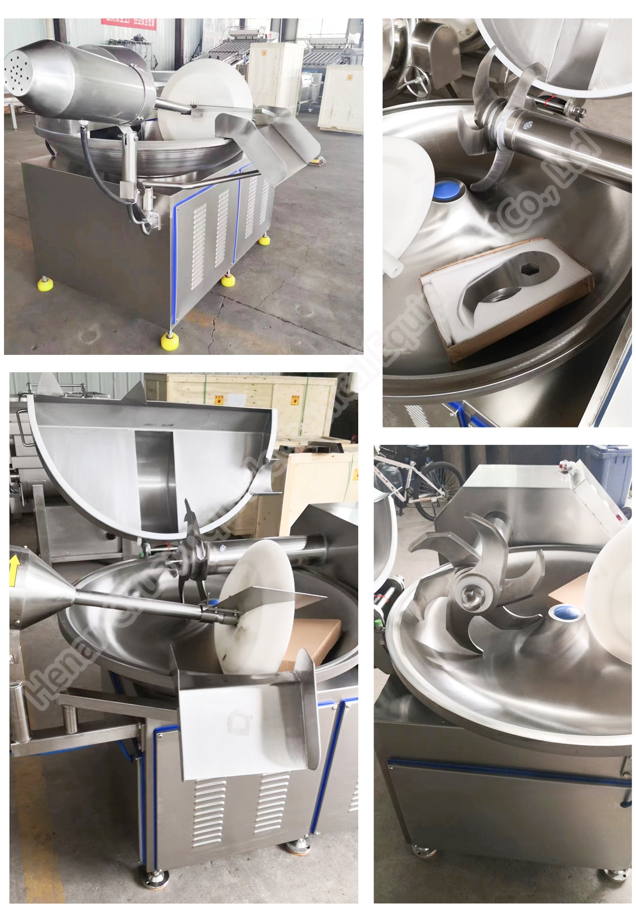 Stainless Steel Commercial Bowl Chopper Machine Meat / Industrial Bowl Cutter 30kg/Batch