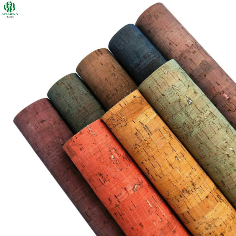 Natural Cork Fabric for Ladies Bag, Wall Decoration with Ecofreindly Material And Different Colors
