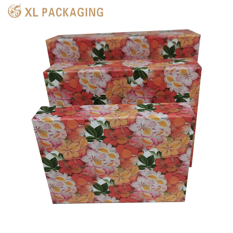 Eco-friendly Colorful Outside Printed Magnetic Closure Book Gift Packaging Paper Box Customized Size With Magnet Lid