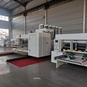 ISO9001 Flexo Printing Slotting Die Cutting Machine With Stacker