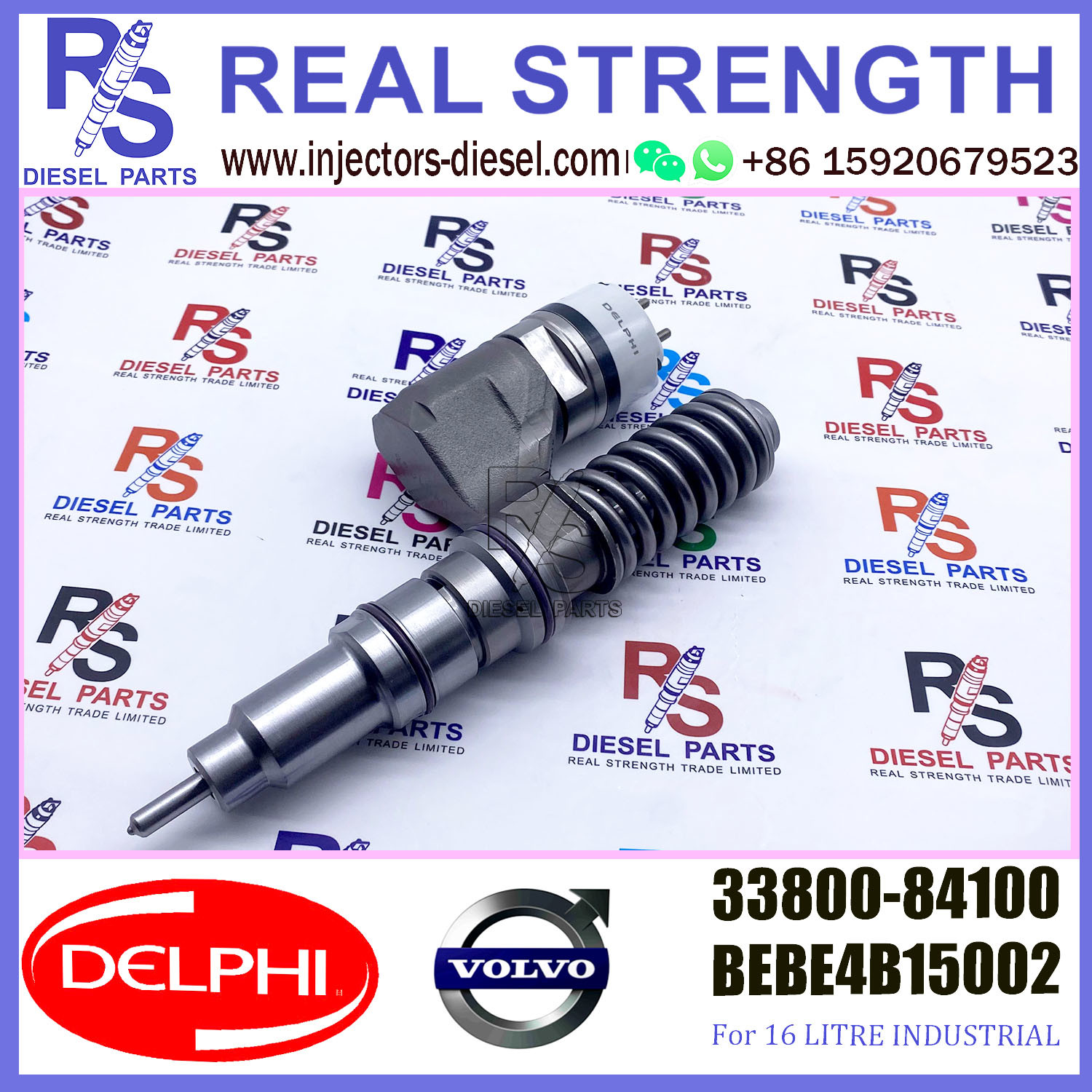 33800-84100 V-O-L-V Diesel Injector DELPHI BEBE4B15002 A3 For L ENGINE TAIWAN 3