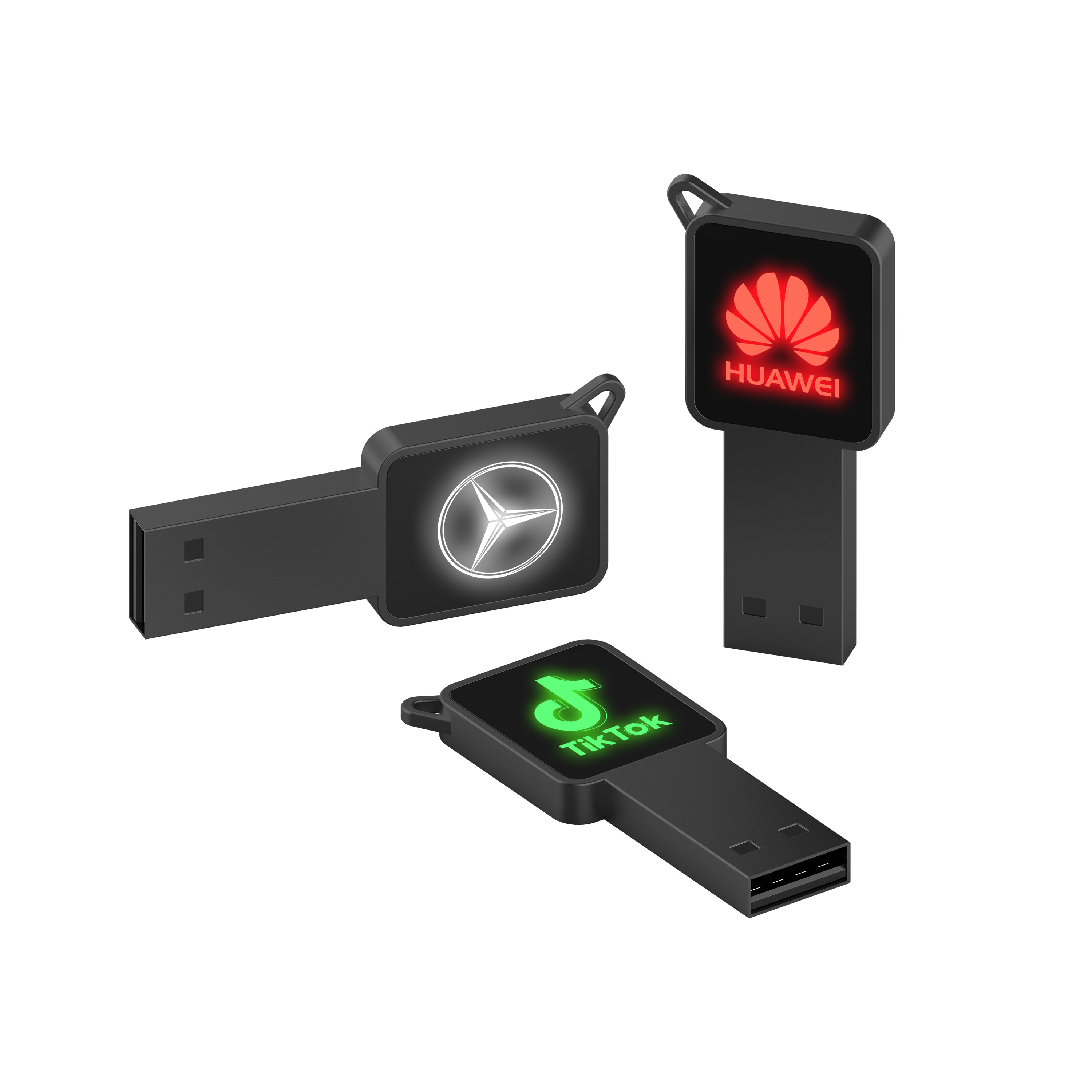 32GB 64GB 128GB Crystal USB Stick When Reading LED Light Will Shiny